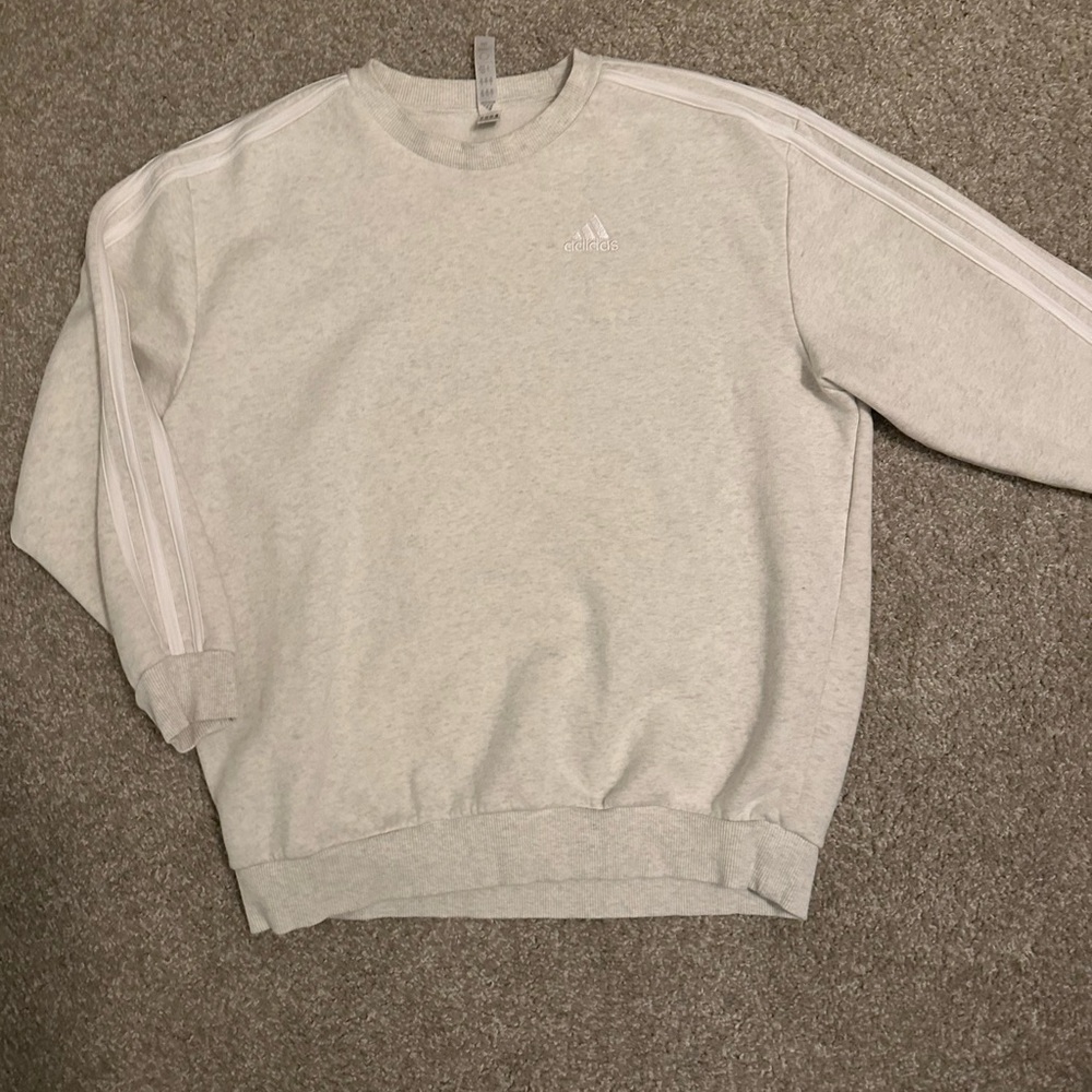 Adidas Light Gray Crewneck Sweatshirt